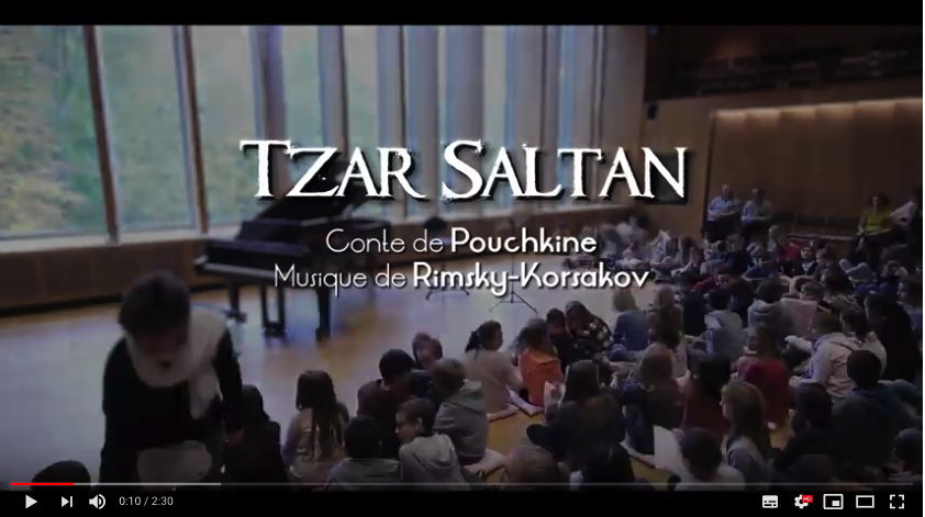 Screenshot Youtube. Irina Lankova & Ségolène van der Straten « Tzar Saltan ». 2019-03-22